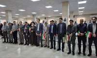 آیین اهتزاز پرچم ایران اسلامی در دانشگاه علوم پزشکی هرمزگان برگزار شد